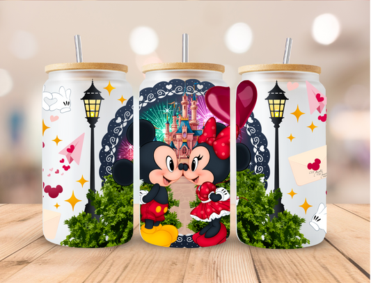 Christmas Mouse Wonderful time Of Year - 16 oz / 20 oz Libby UV DTF Wrap