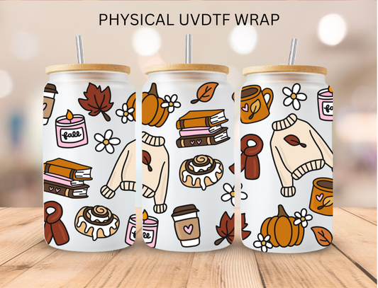 Fall Favorites and Pumpkins  - 16 oz / 20 oz Libby UV DTF Wrap