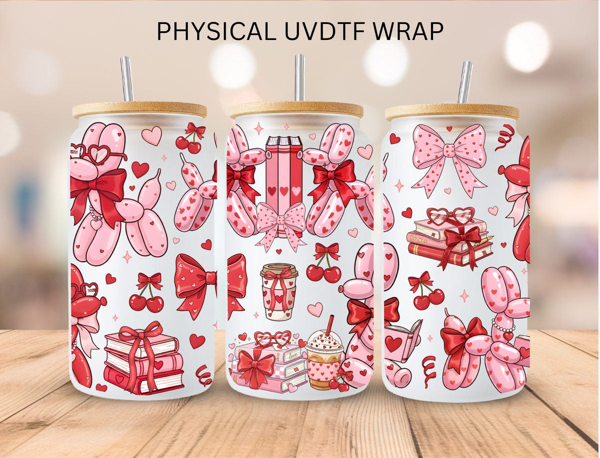 Valentines Balloon Dog - 16 oz / 20 oz Libby UV DTF