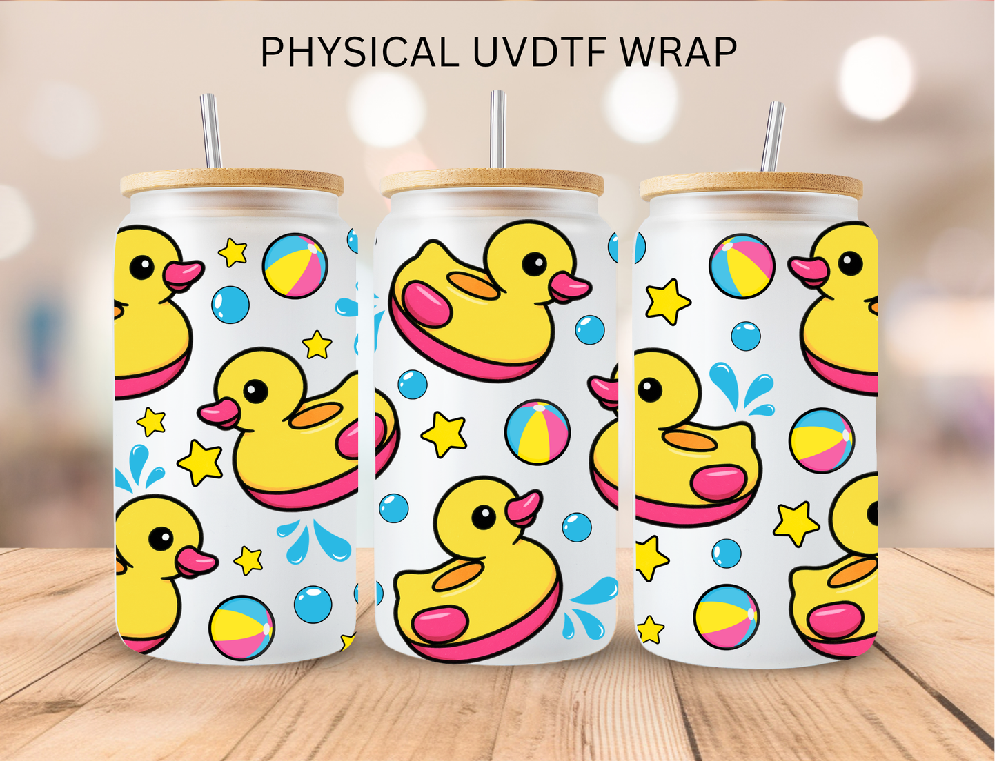 Inflatable Duck - 16 oz / 20 oz Libby UV DTF Wrap