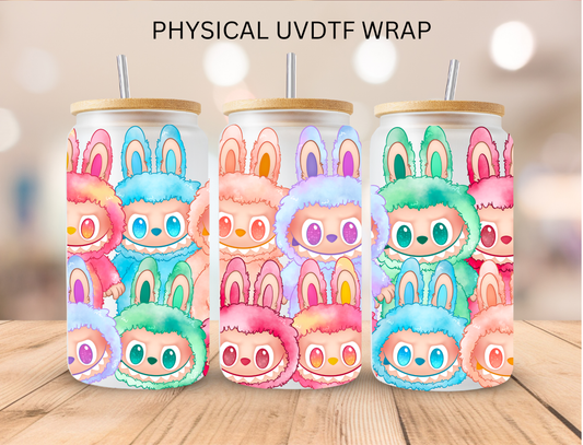 Pastel Labubu - 16 oz / 20 oz Libby UV DTF Wrap
