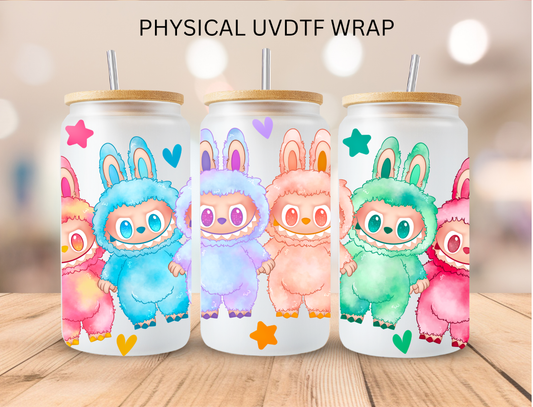 Pastel Labubu (2) - 16 oz / 20 oz Libby UV DTF Wrap