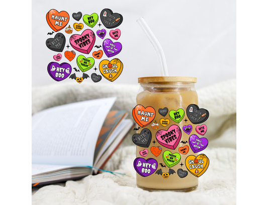 Halloween Candy Hearts - UVDTF decals