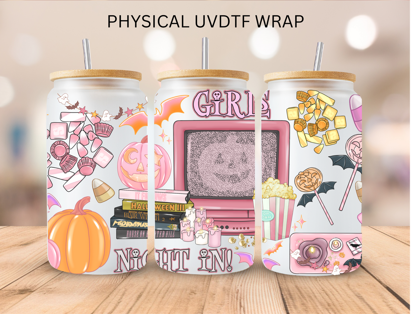 Halloween Movie Aesthetic - 16 oz / 20 oz Libby UV DTF Wrap