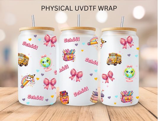 School Essentials - 16 oz / 20 oz Libby UV DTF Wrap