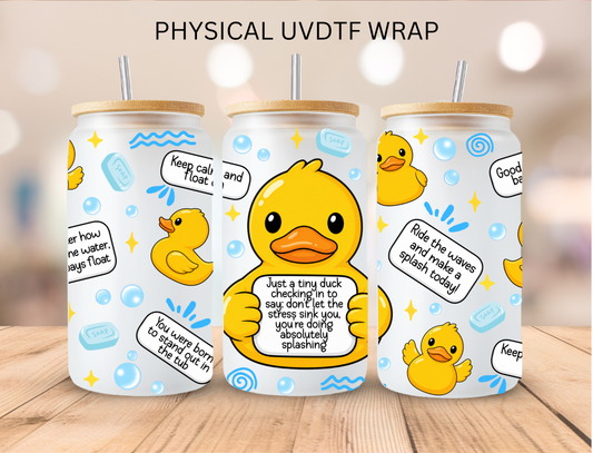 Duck Affirmations - 16 oz / 20 oz Libby UV DTF Wrap