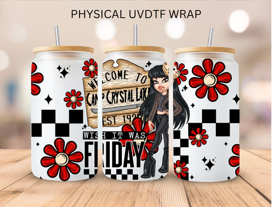 Brat Girl Camp Crystal Lake - 16 oz / 20 oz Libby UV DTF Wrap