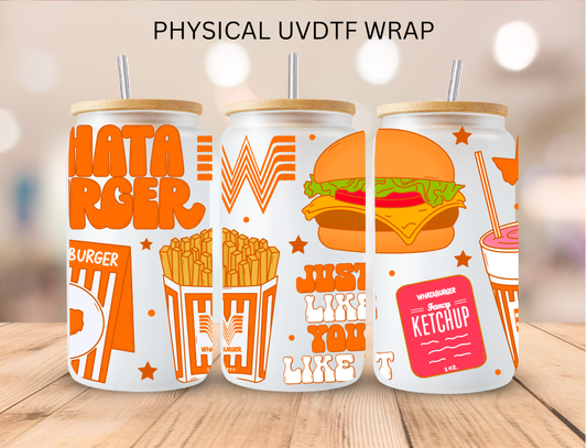 Whata Burger - 16 oz / 20 oz Libby UV DTF Wrap