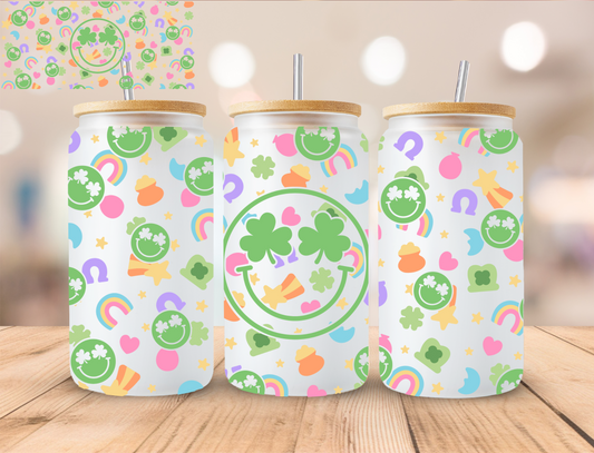 Smiley Marshmallow's - 16 oz / 20 oz Libby UV DTF Wrap