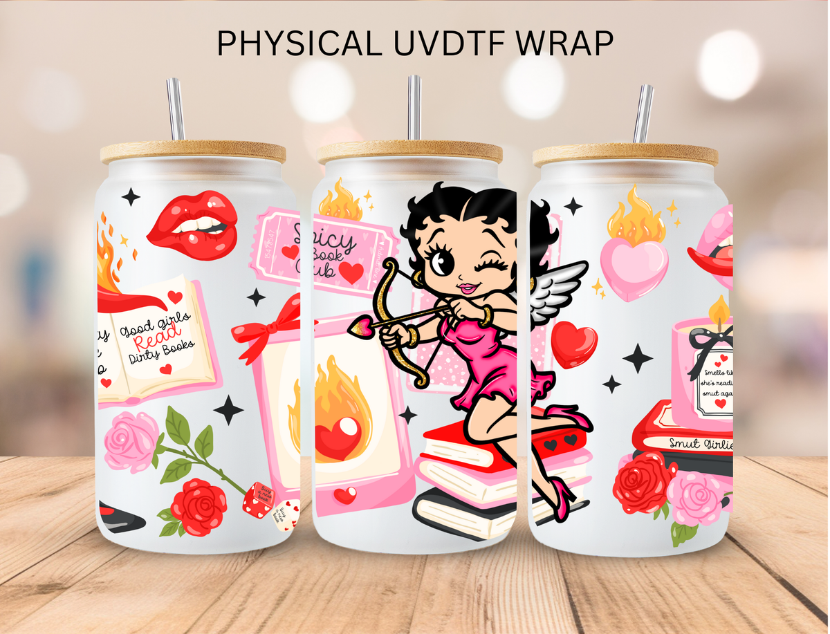 Valentines Bookish Boop - 16 oz / 20 oz Libby UV DTF