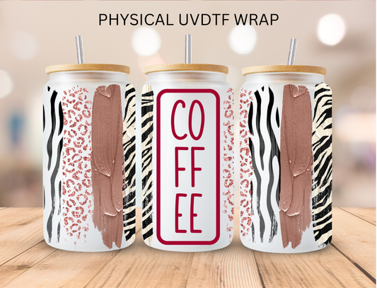 Pink Coffee - 16 oz / 20 oz Libby UV DTF Wrap