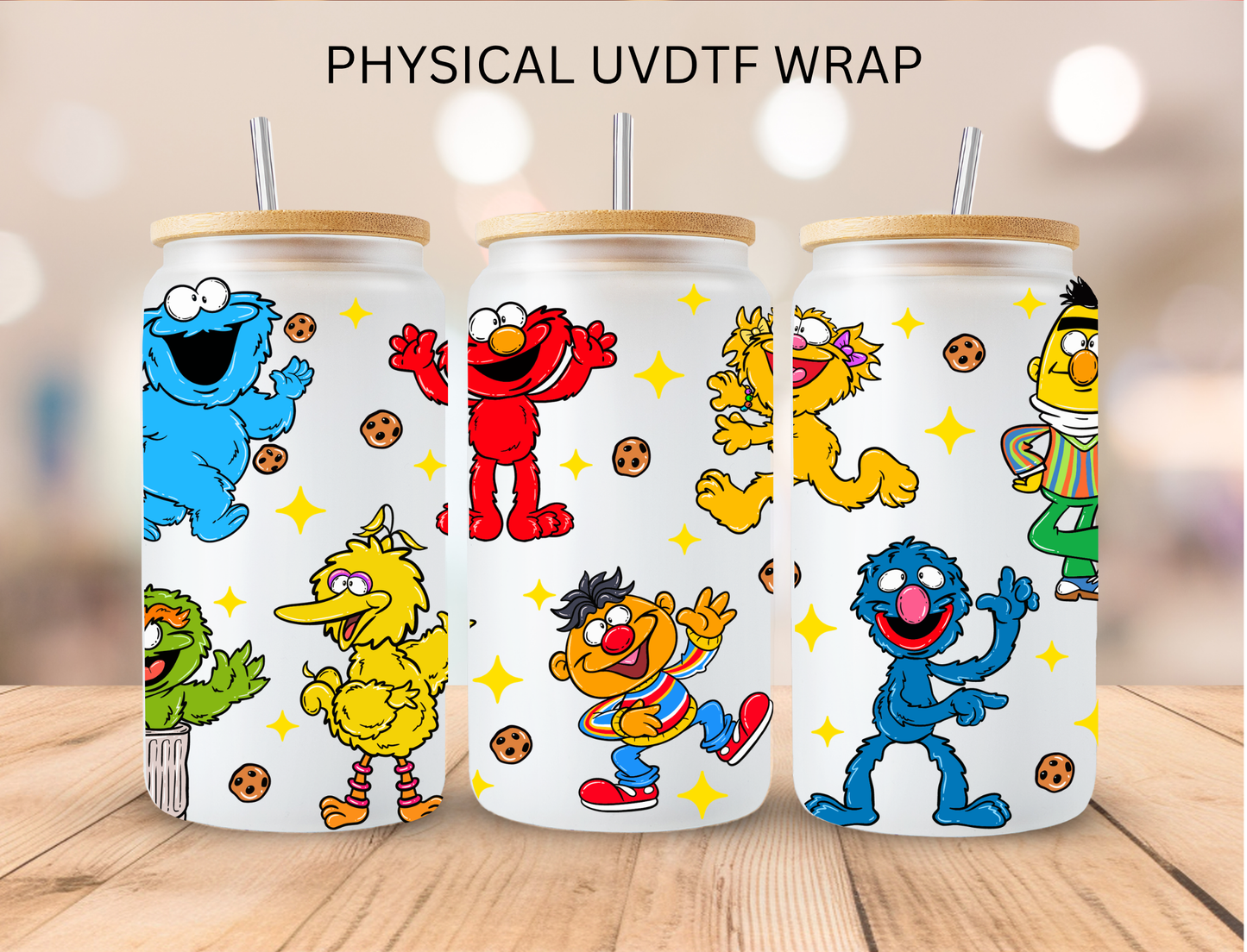 Sesame Town - 16 oz / 20 oz Libby UV DTF Wrap