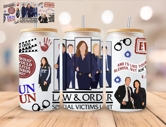 Law And Order - 16 oz / 20 oz Libby UV DTF Wrap