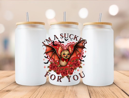 Valentines Bat I'm A Sucker For You - UVDTF Decals EXCLUSIVE DESIGN