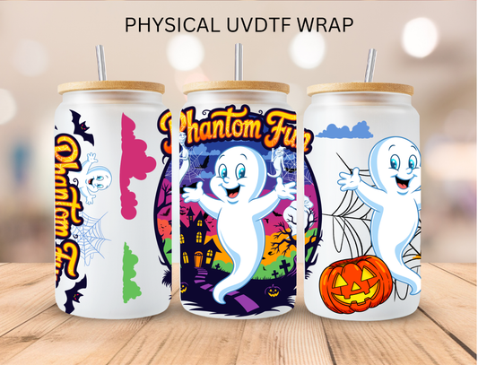 Halloween Friendly Ghost  - 16 oz / 20 oz Libby UV DTF Wrap