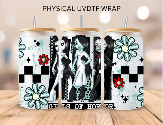 Brat Girl's Of Horror - 16 oz / 20 oz Libby UV DTF Wrap