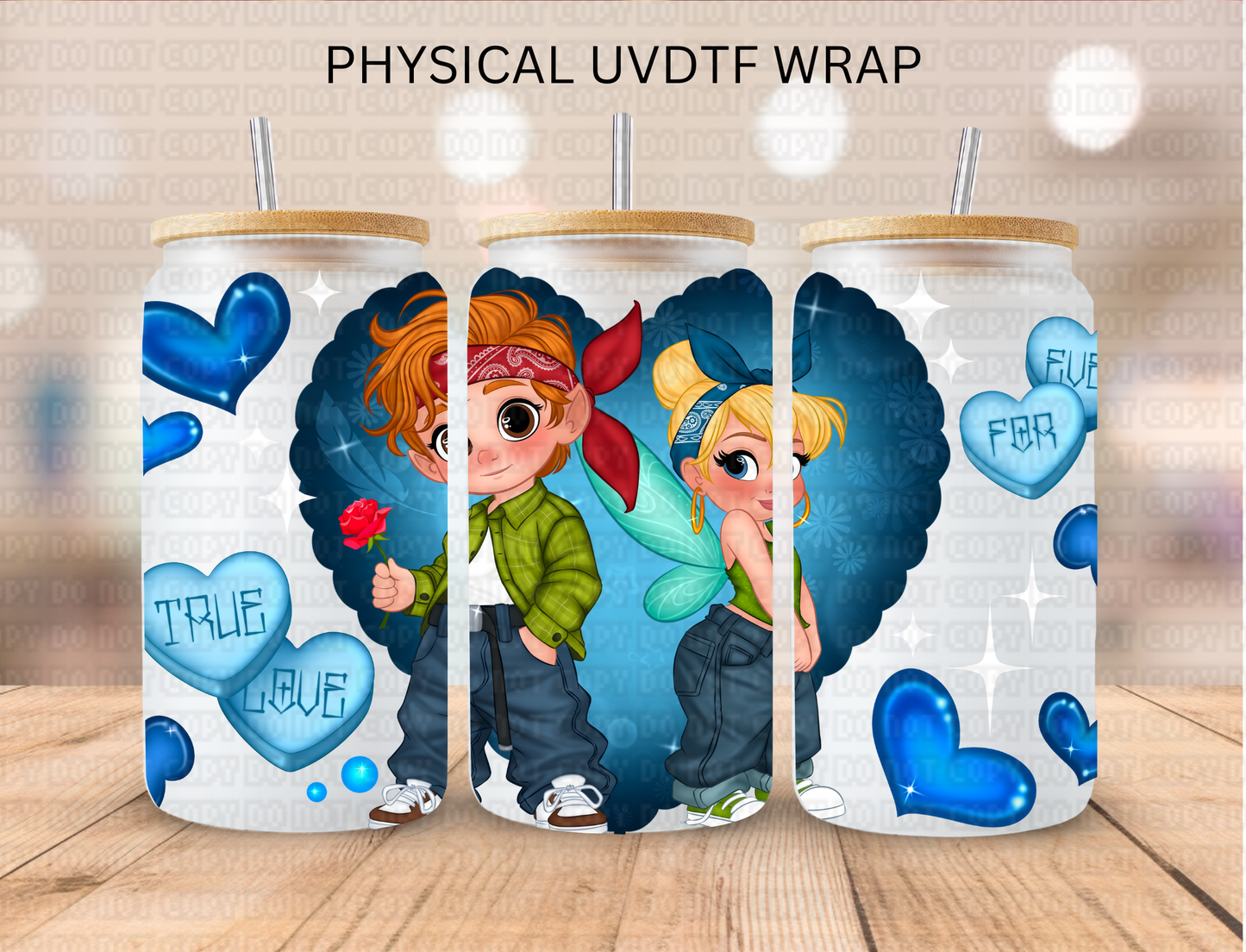 Valentines Chicano Fairy Couple- 16 oz / 20 oz Libby UV DTF