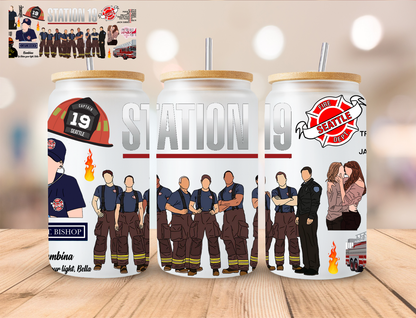 Station 19 - 16 oz / 20 oz Libby UV DTF Wrap