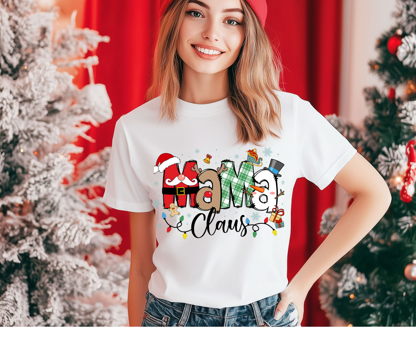 Christmas Mama Claus - Adult DTF Print Transfer