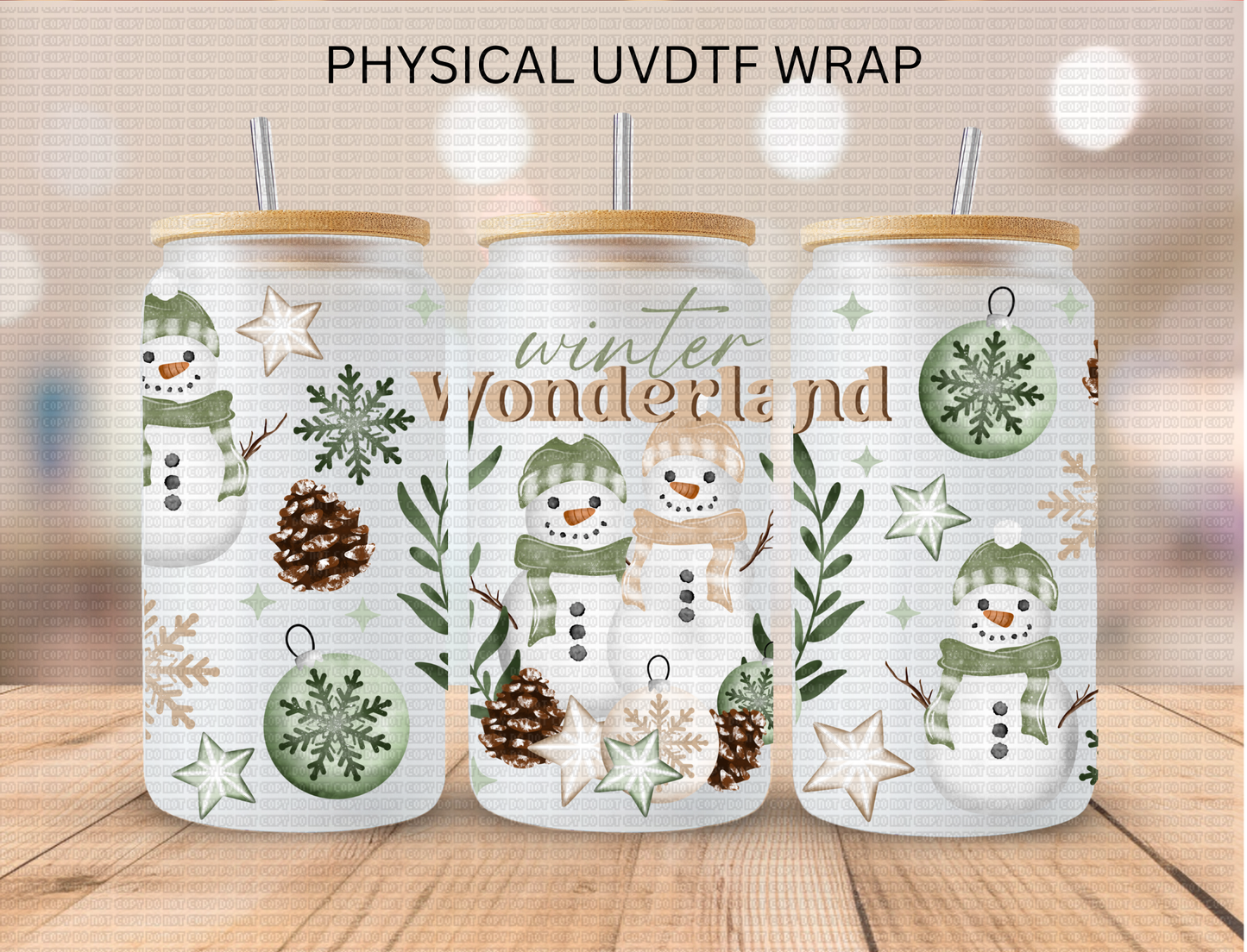 Winter Wonderland - 16 oz / 20 oz Libby UV DTF Wrap