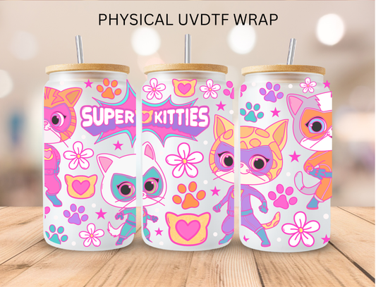 Super Kitties - 16 oz / 20 oz Libby UV DTF Wrap