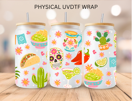 Dia De Los Muertos Aesthetic - 16 oz / 20 oz Libby UV DTF Wrap
