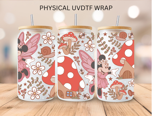 Girl Fairy Mouse - 16 oz / 20 oz Libby UV DTF Wrap