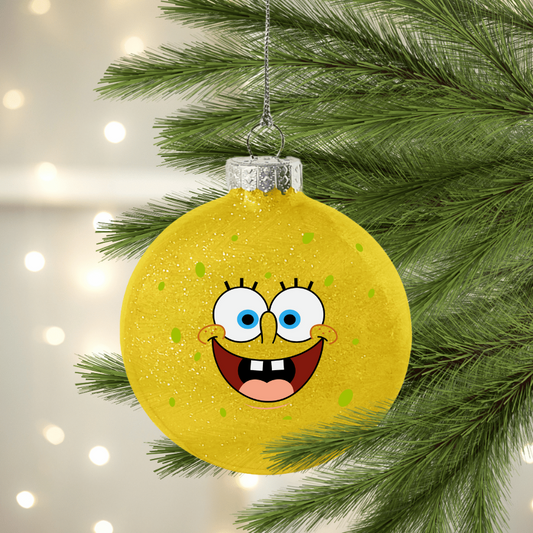 Sponge Guy UV DTF Christmas Ornament Decal