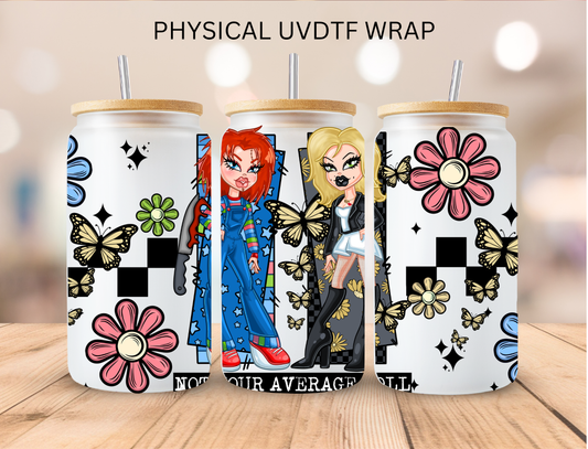 Brat Girl Horror Not Your Average Girl - 16 oz / 20 oz Libby UV DTF Wrap