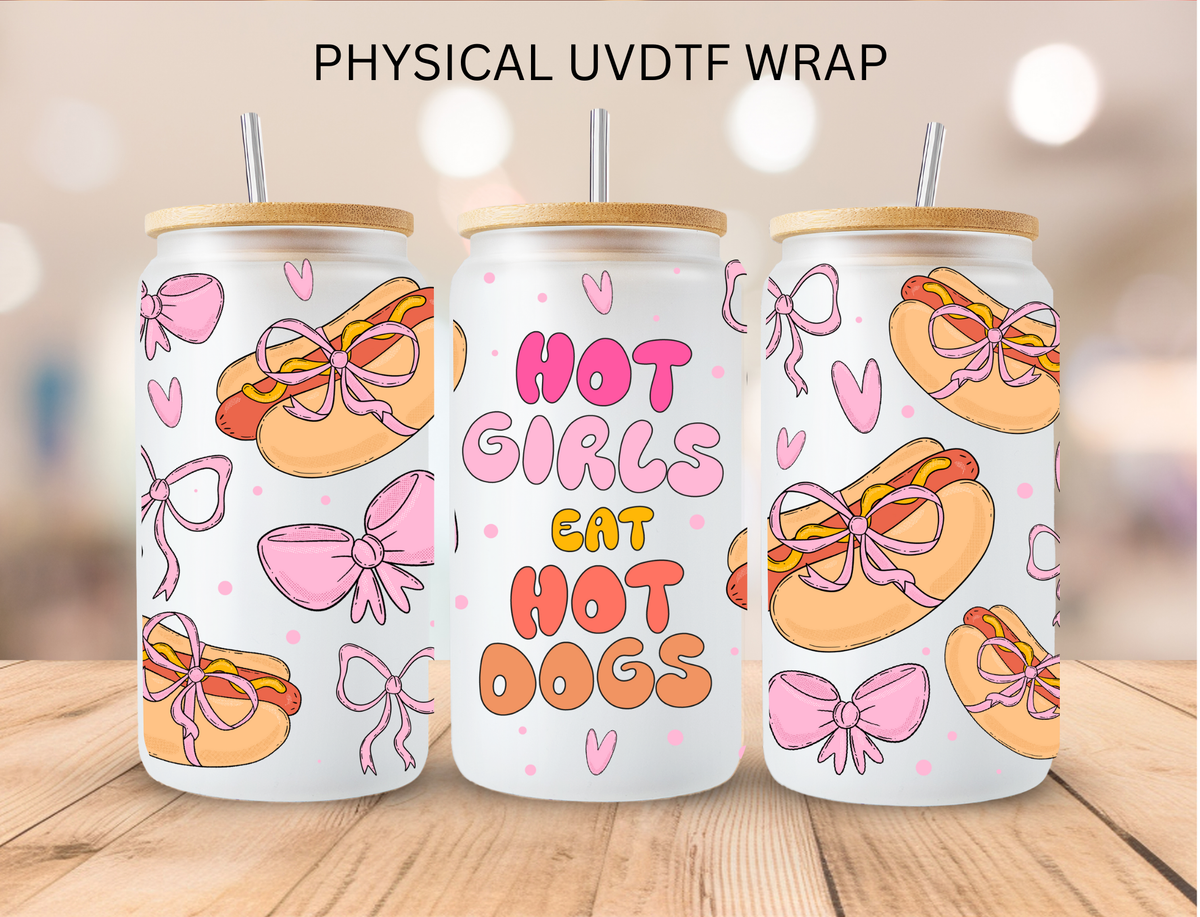 Hot Girls Eat Hot Dogs Valentine - 16 oz / 20 oz Libby UV DTF