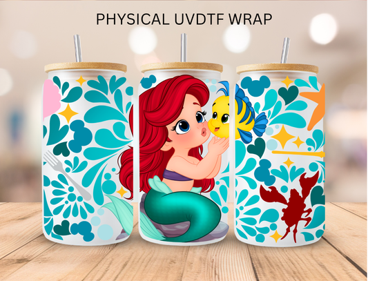Talavera Fork Princess - 16 oz / 20 oz Libby UV DTF Wrap