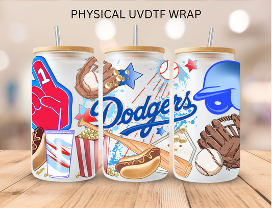 Baseball Dodger - 16 oz / 20 oz Libby UV DTF Wrap