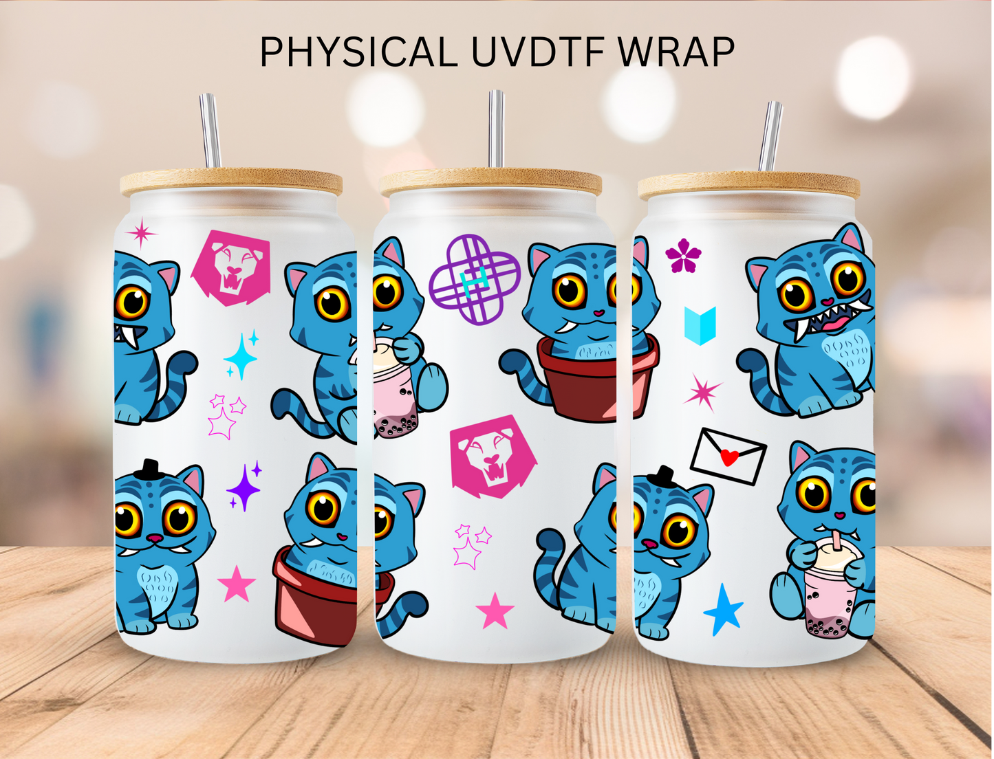K POP Version 09 - 16 oz / 20 oz Libby UV DTF Wrap
