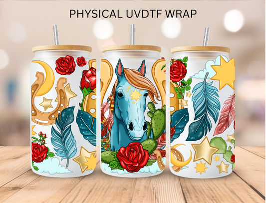 Stars And Mood Horse Western - 16 oz / 20 oz Libby UV DTF