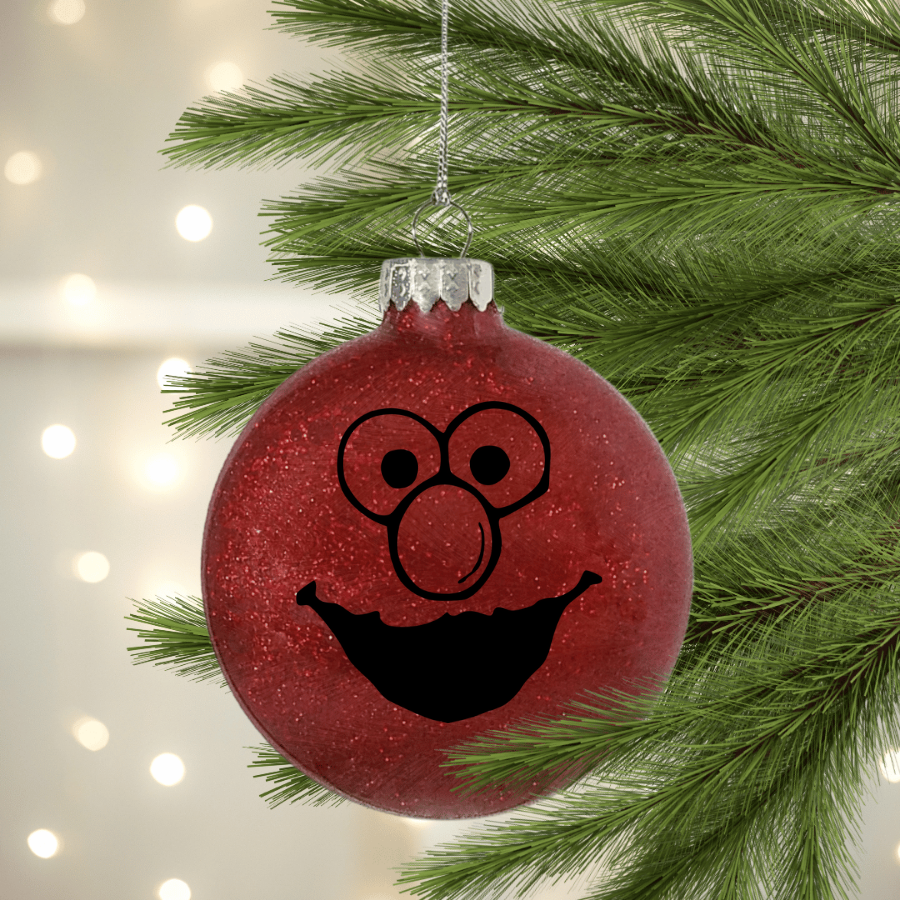 Elmo UV DTF Christmas Ornament Decal