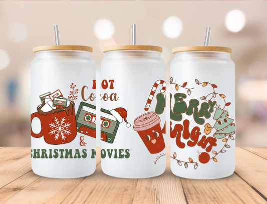 Christmas Movies - 16oz Libby UV DTF Wrap