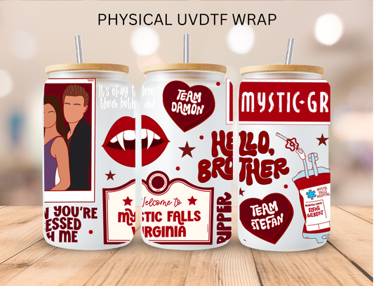 Vampire Mystic Falls - 16 oz / 20 oz Libby UV DTF Wrap