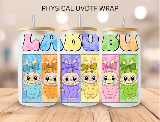 Colored Squared Bubu Bears - 16 oz / 20 oz Libby UV DTF