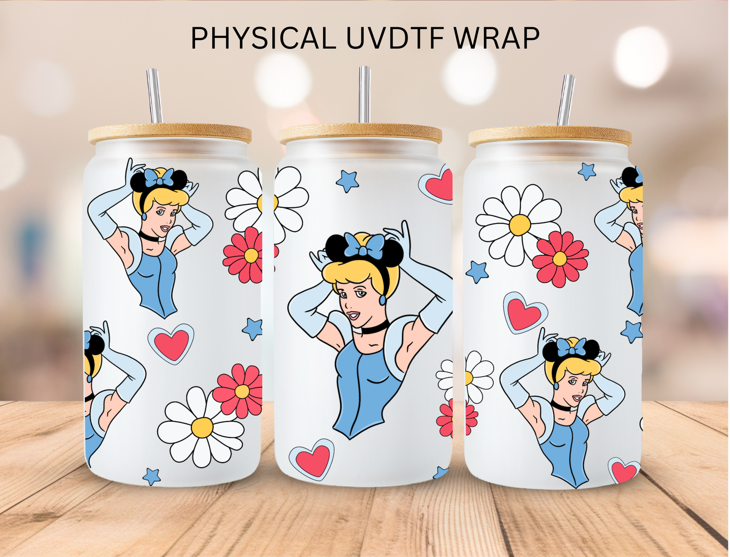 Glass Slipper Princess - 16 oz / 20 oz Libby UV DTF