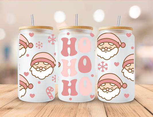 Christmas Santa HoHoHo - 16oz Libby UV DTF Wrap