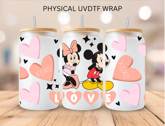 Valentines Mouse Couple Love - 16 oz / 20 oz Libby UV DTF
