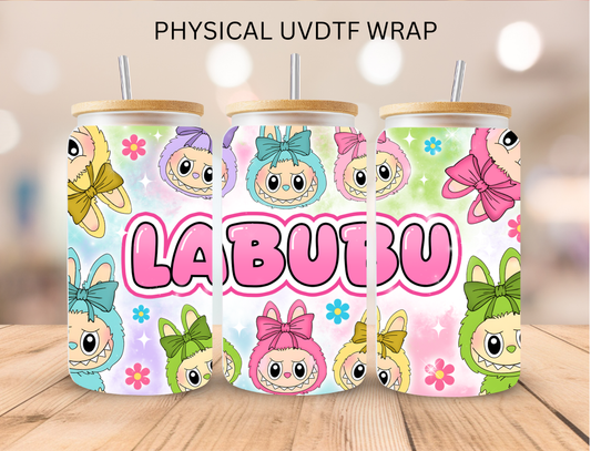 Labubu Heads - 16 oz / 20 oz Libby UV DTF Wrap