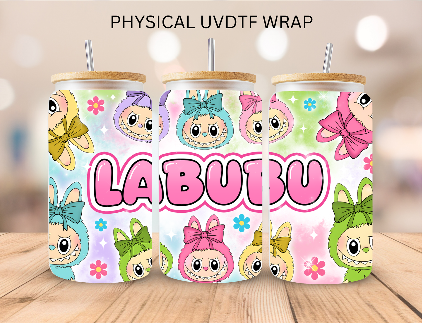 All Over Faces Bubu Bears - 16 oz / 20 oz Libby UV DTF