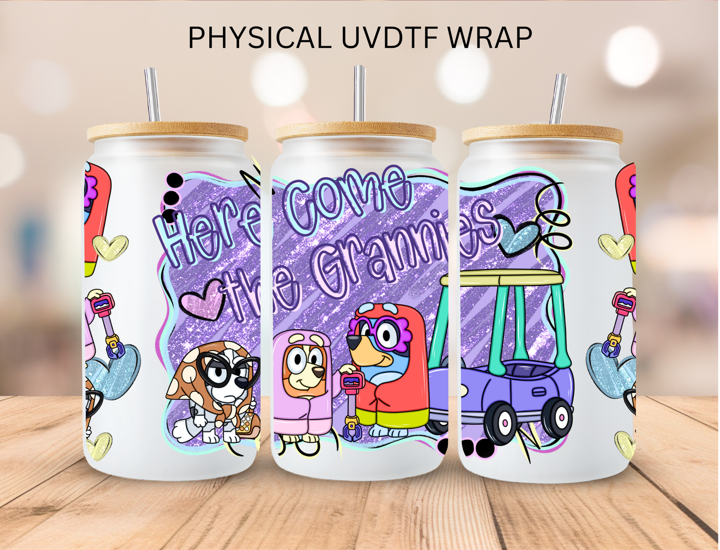 Playtime Blue y  - 16 oz / 20 oz Libby UV DTF