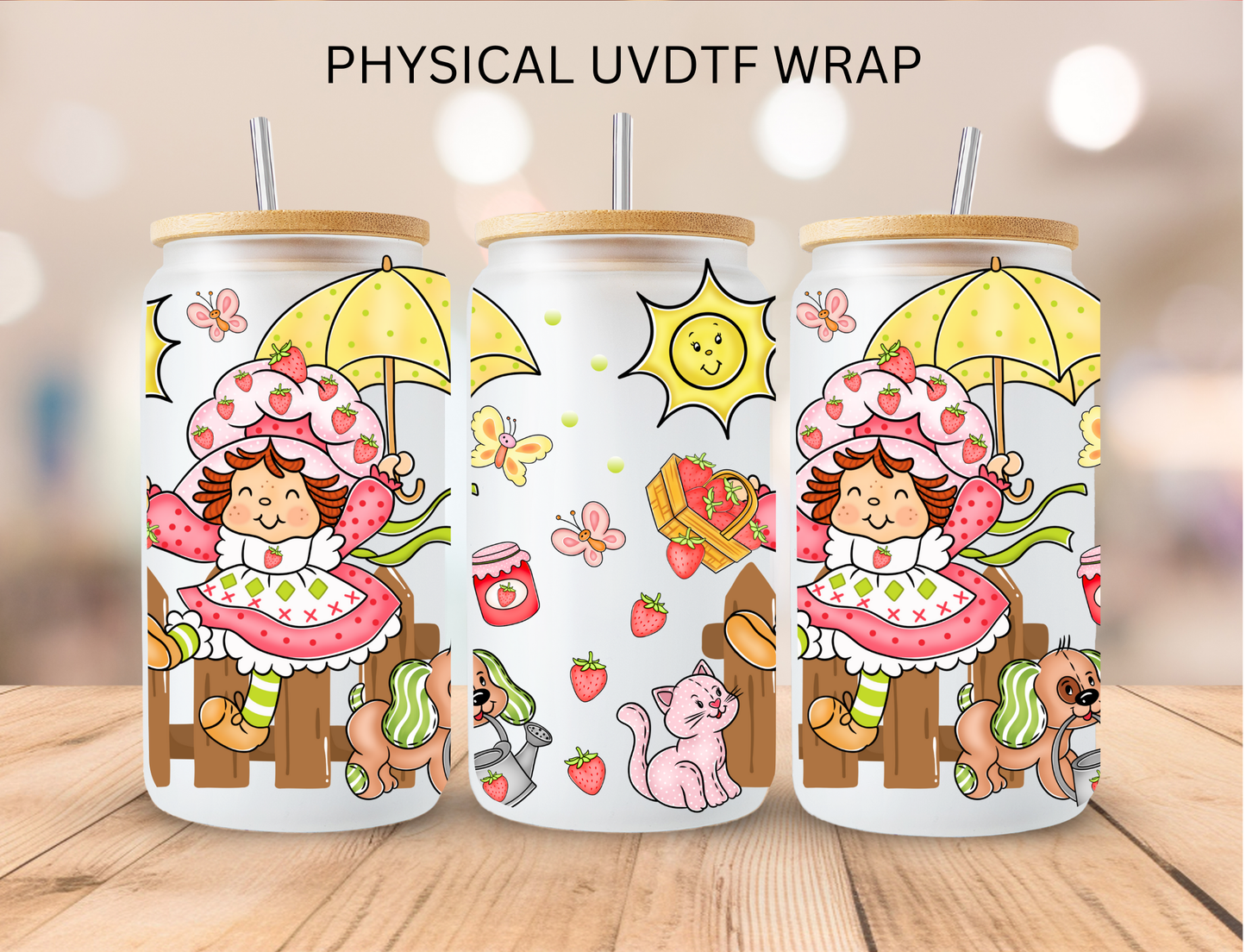 Strawberry Picnic - 16 oz / 20 oz Libby UV DTF