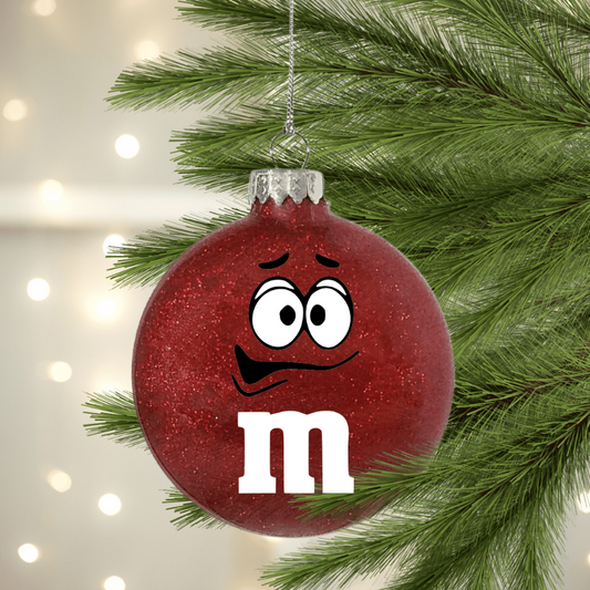 Worried Chocolate Candy UV DTF Christmas Ornament Decal