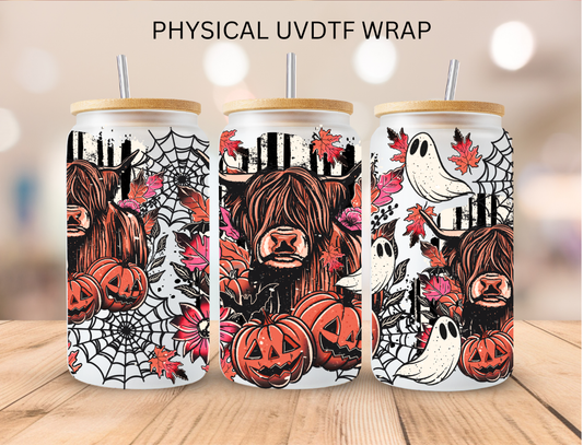 Halloween Cows - 16 oz / 20 oz Libby UV DTF Wrap