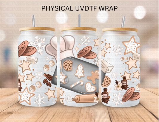 Christmas Cookie Baking - 16 oz / 20 oz Libby UV DTF Wrap
