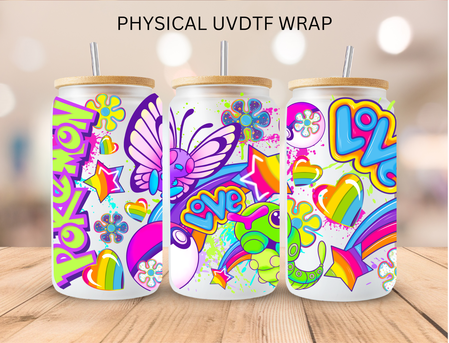 Rainbow Pika Poke - 16 oz / 20 oz Libby UV DTF
