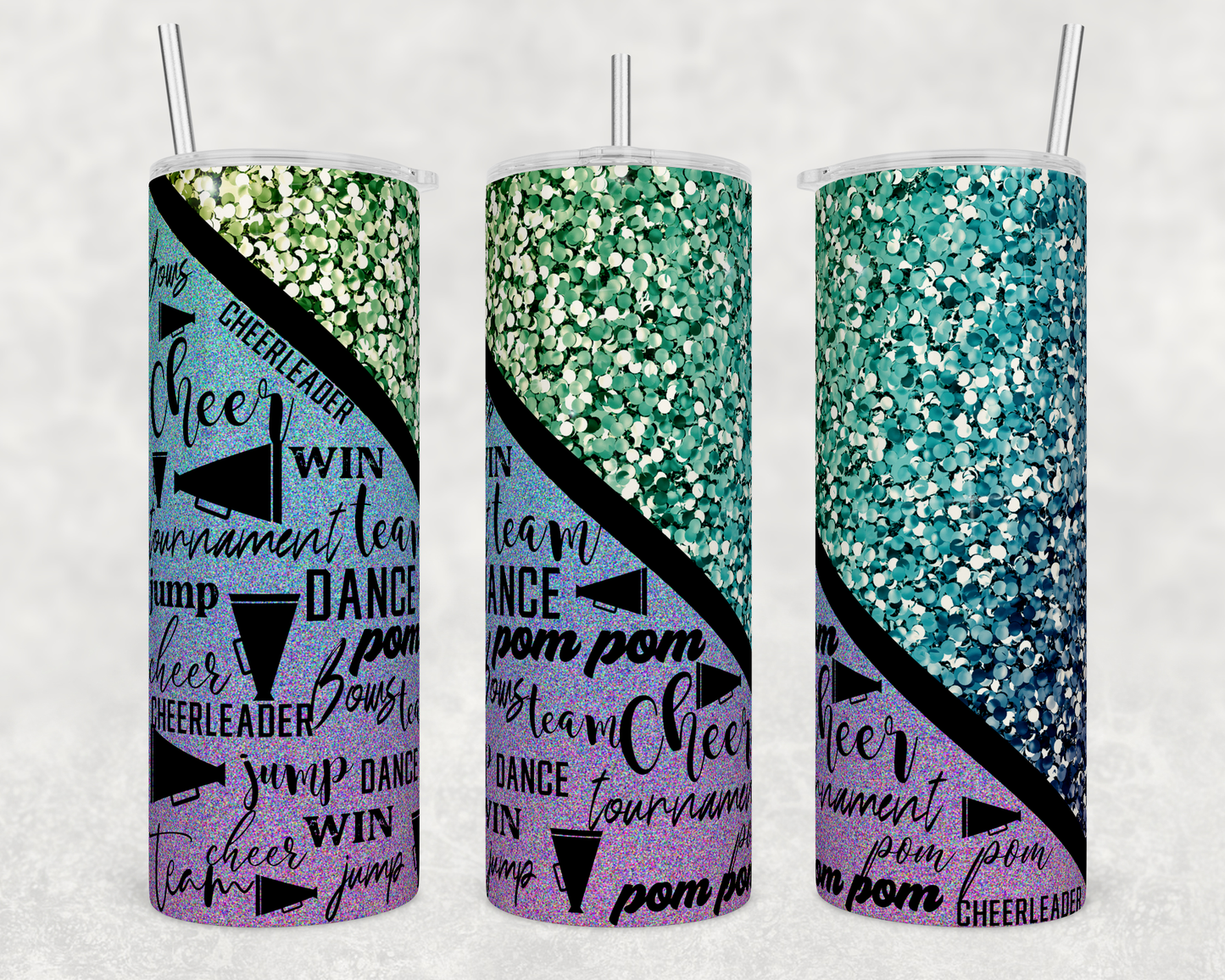 Dance Cheer Pom Pom - Sublimation 20 oz tumbler